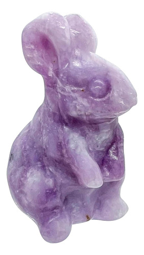Mini Estatua Natural De Conejo De 1.5 Pulgadas, Escultura De