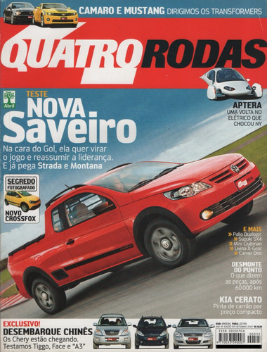 Quatro Rodas Nº595 Saveiro Chery Tiggo Face Camaro Mustang