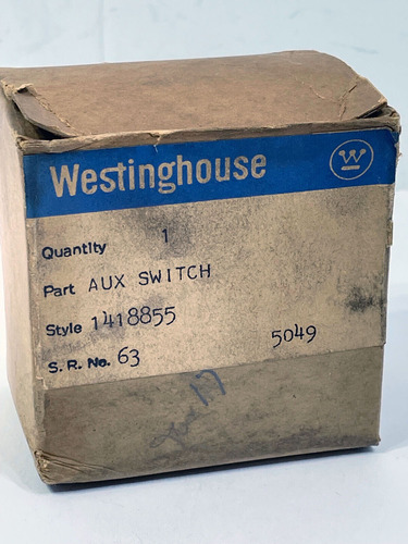 Westinghouse 1418855 Auxiliary Switch Nib Nos Tth