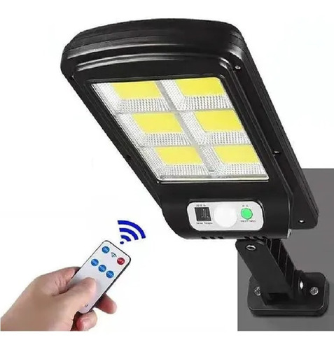 Goldensky Ilumimador YA-9120-6Q / YA-9128-6Q Led Solar Poste Rua Sensor De Movimento Cor Preto