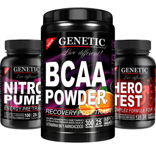 Anabol 3 Prohormonal Nitro Pump Bcaa Polvo Hero Test Genetic