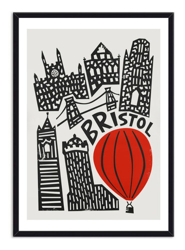 Cuadro Decorativo Ciudad De Bristol 40x30 Cm