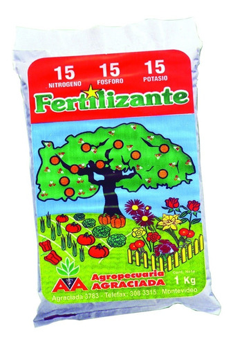 Fertilizante Triple 15. Bolsa 1 Kg.