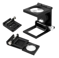 Comprar Lupa Cuenta Hilos Plegable Con Luz Led Y Tornillo Micrométrico Daza Dzlcled8x Diámetro De Lente 30mm Aumento 10x Ideal Para Impresión Bordado Numismática Electrónica Y Circuitos - Negro