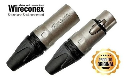 10 - Plug Xlr Canon Wireconex (5 Fêmea + 5 Macho)