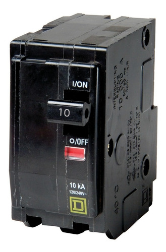 Interruptor Termomagnético 2p 10a 240vca Enchufable Qo210