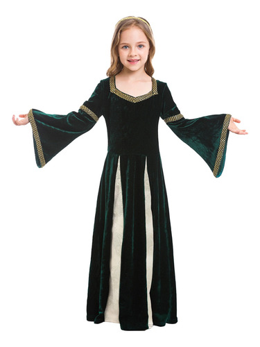 Disfraz Princesa Reina Infantil Premium Queen Vestido De Tela Halloween Fiesta Disfraces Tallas Disponibles