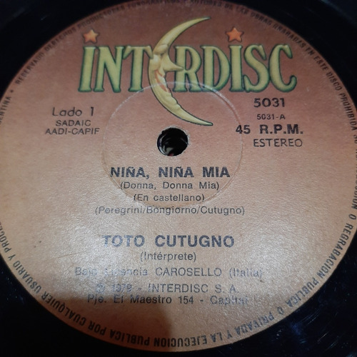 Simple Toto Cutugno Interdisc 5031 C13