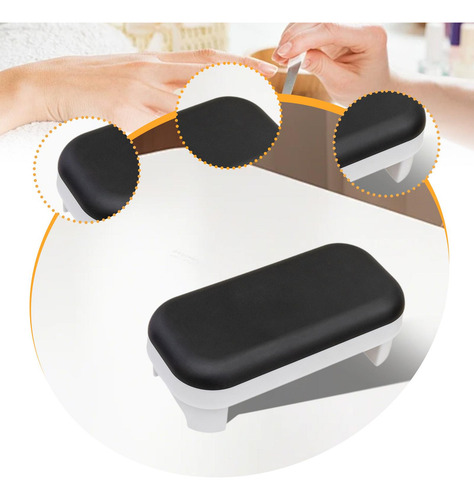 Almohada Manicura Desmontable Con En De La Uña, Negro