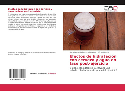 Libro: Efectos Hidratación Con Cerveza Y Agua Fase Pos