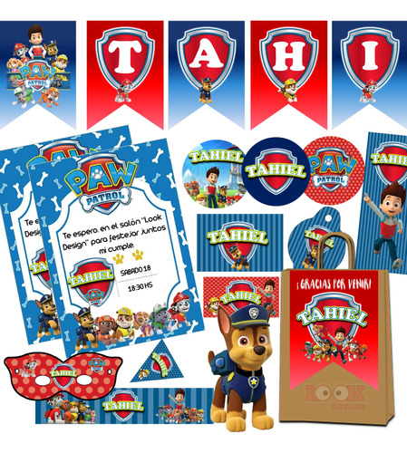 Kit Imprimible Paw Patrol Patrulla Canina Personalizado