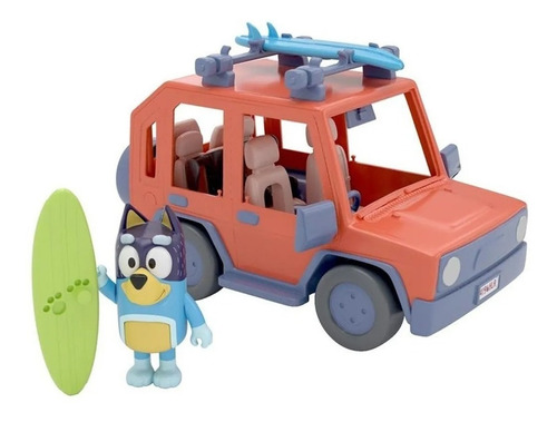 Imagen 2 de 8 de Bluey Auto Familiar Heeler 4 Wd Con Personaje Color Naranja