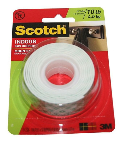 Imagen 3 de 7 de Cinta Doble Faz P/ Interiores Scotch 114dc (3m), 1''x50''