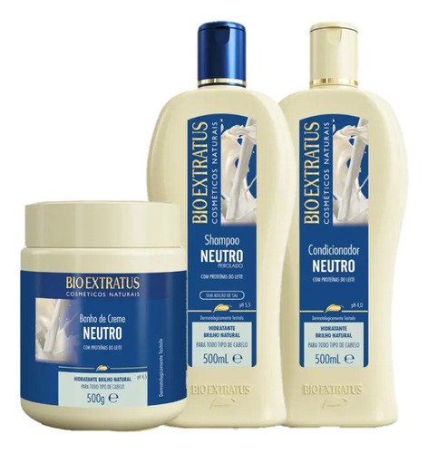 Kit Bio Extratus Neutro Shampoo + Condicion + Máscara