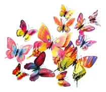 Comprar Mariposas Decorativas Colorfull X 12 Un. Con Iman O Pegatina