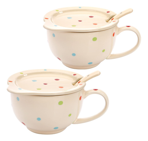 Youeon Juego De 2 Tazas De Cafe Grandes De Ceramica De 16 On