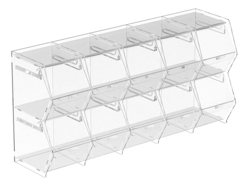 Expositor De Doces Premium 10 Nichos Acrílico Transparente