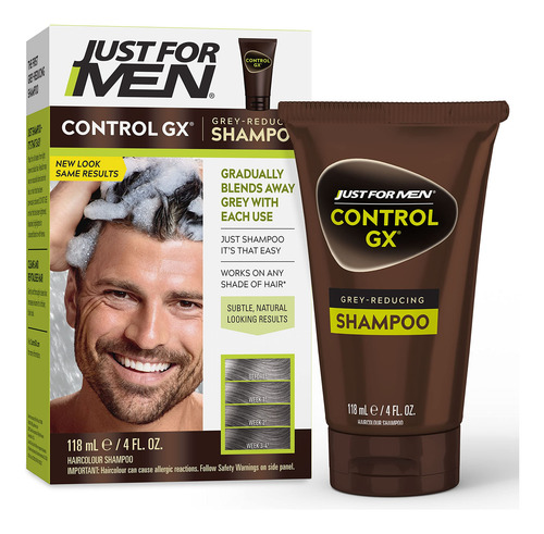 ChampĂș Reductor Control Gx Grey, 4 Onzas, De Just For Men