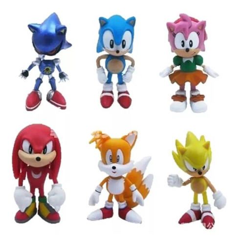 Colección Figuras Sonic X 6 Personajes, Presentacion Bolsa