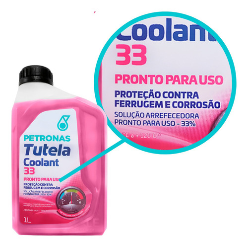 12l Aditivo Radiador Coolant 33 Pronto Uso Petronas Orgânico