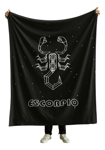Cobija Frazada Varios Diseños Espiritualidad + Cuarzo Regalo Signo Zodiacal Escorpio Frazada Ligera 110x160cm