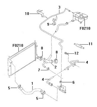 Caño De Sistema Refrigeracion Ford Mondeo 1994/96 Original