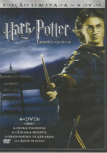 Box- Harry Potter- Anos 1 2 3 4- Ed. Limitada- 4 Dvds- Lacra