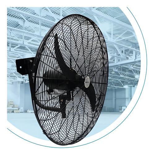 Ventilador de pared Vento V-WF30 con 2 palas de Metal color negro mate estructura color negro, 76.2cm de diámetro 127V