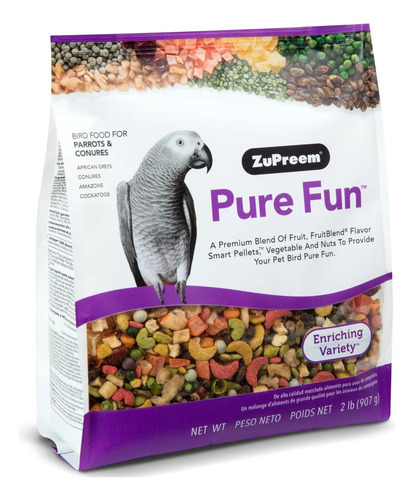 Zupreem Alimento Pure Fun Loro, Conuro, Amazona, CacatĂșa 907