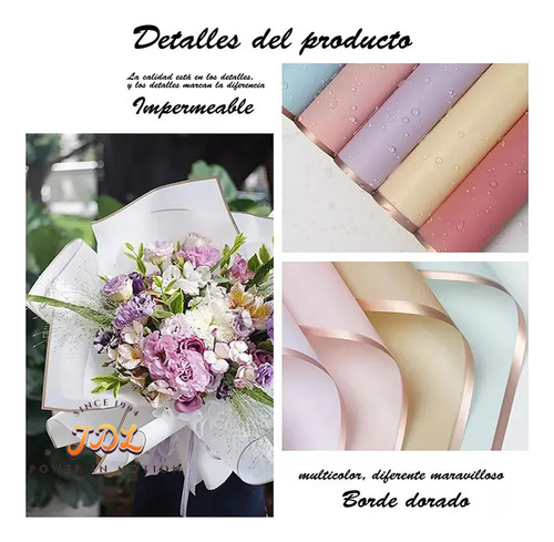 N Kit 100pcs Papel Celofan Coreano Para Ramos 10 Colores