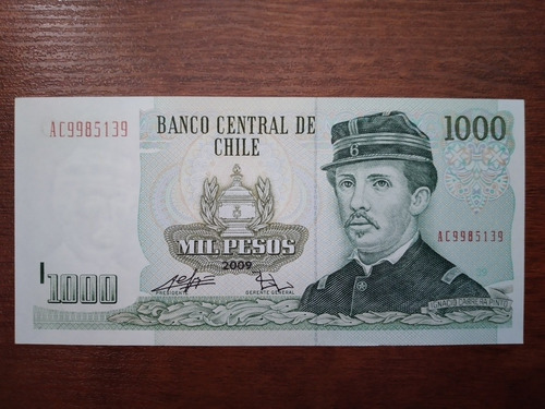 Imagen 1 de 1 de Billete Chile 1000 Pesos 2009 Unc