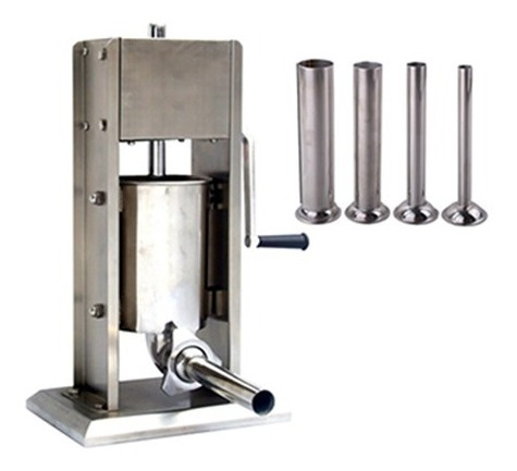 Imagen 8 de 10 de Embutidor Manual En Acero Inoxidable Cap.7 Lts