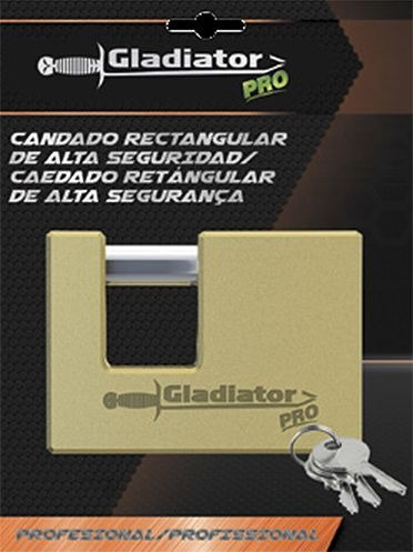 Candado Alta Seguridad 60mm Profesional Gladiator Cas860