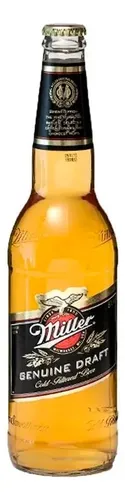 Kit 6 Und Cerveja Miller Genuine Draft Long Neck 330ml Fardo