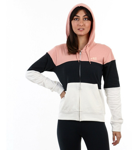 Austral Ladies Cotton Jacket With Hood- Rose Tan/black