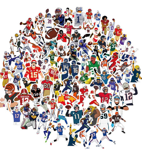 American Football Stickers For Rugby Team Fans(100pcs) ...