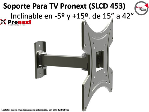 Soporte De Tv Pronext Slcd 453 Inclinable 15 A 42 25 Kg