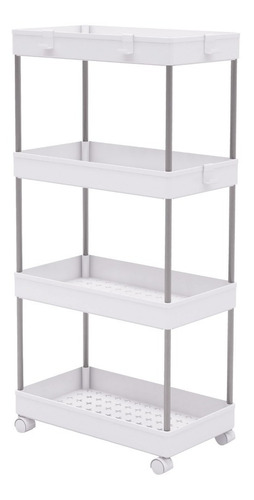 Mu:4life Organizador Carrito Estante: Cocina/baño 4 Niveles Color Blanco