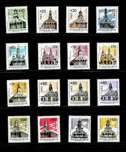 Sellos Postales De Chile. Iglesias De Chiloé, S. Clip Ds. 20