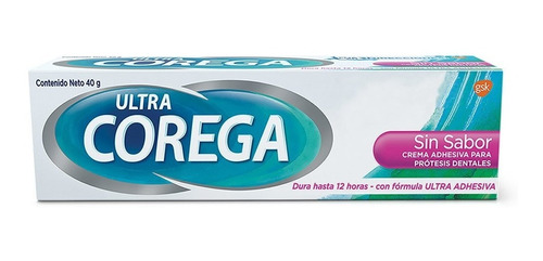 Adhesivo Prótesis Dental Corega Ultra Sin Sabor 40 G