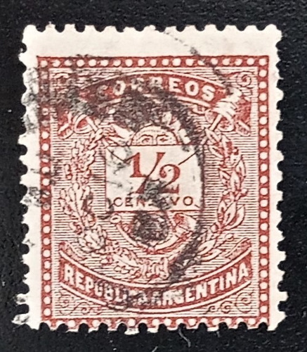 Argentina, Sello Gj 61 Dib Carta 1-2c Tipogr 82 Usado L16766