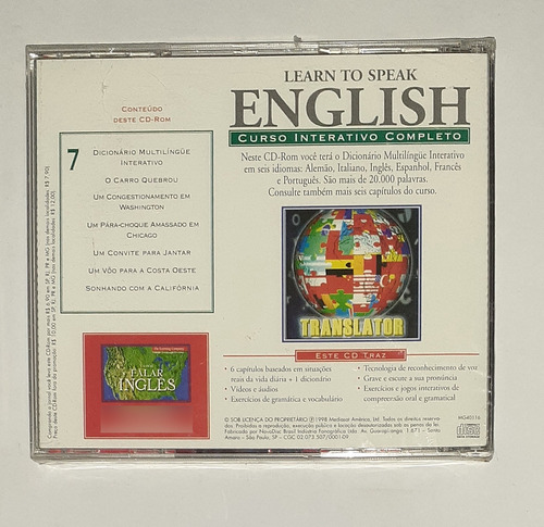 Pc Learn To Speak English Curso Interativo Completo Cd 7
