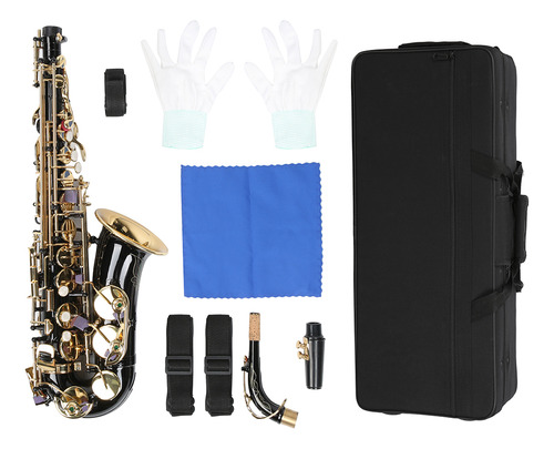 Saxofón Alto En E, Tubo De Doblado Plano, Latón Y