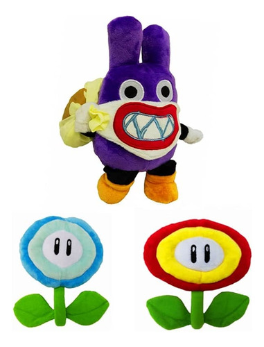 Peluche  Flores De Hielo 3 Muñecas De Felpa Super Mario  7''