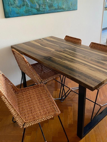 Imagen 1 de 8 de Mesa Malcom De Comedor Estilo Industrial Madera Dura Maciza