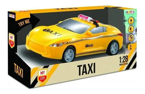 Auto Taxi A Friccion Con Luces Y Sonidos 1:28 Orig Magnific