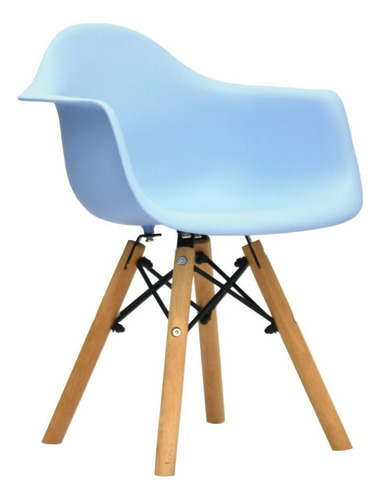 Silla Fija Bonno Para Niños Eames Con Brazo Celeste