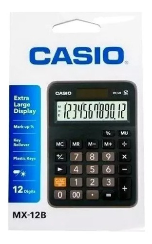Calculadora Casio Gx-12b-bk Ultima Generacion