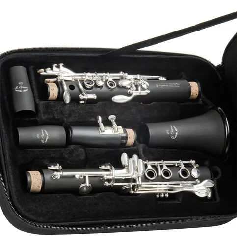 Clarinete Hard Hubber Bb E. Gomes G25 18 Chave Prata