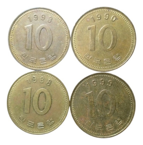 Corea Del Sur 10 Won Años: 1983-2006 X Pieza Kr#01 (Usado)